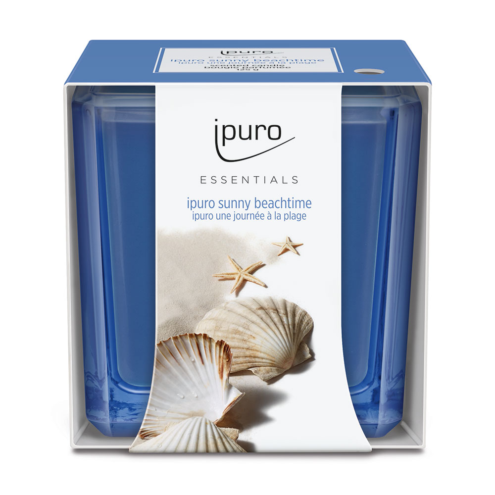 IPURO Essentials Duftkerze Sunny Beachtime blau - LIBRO