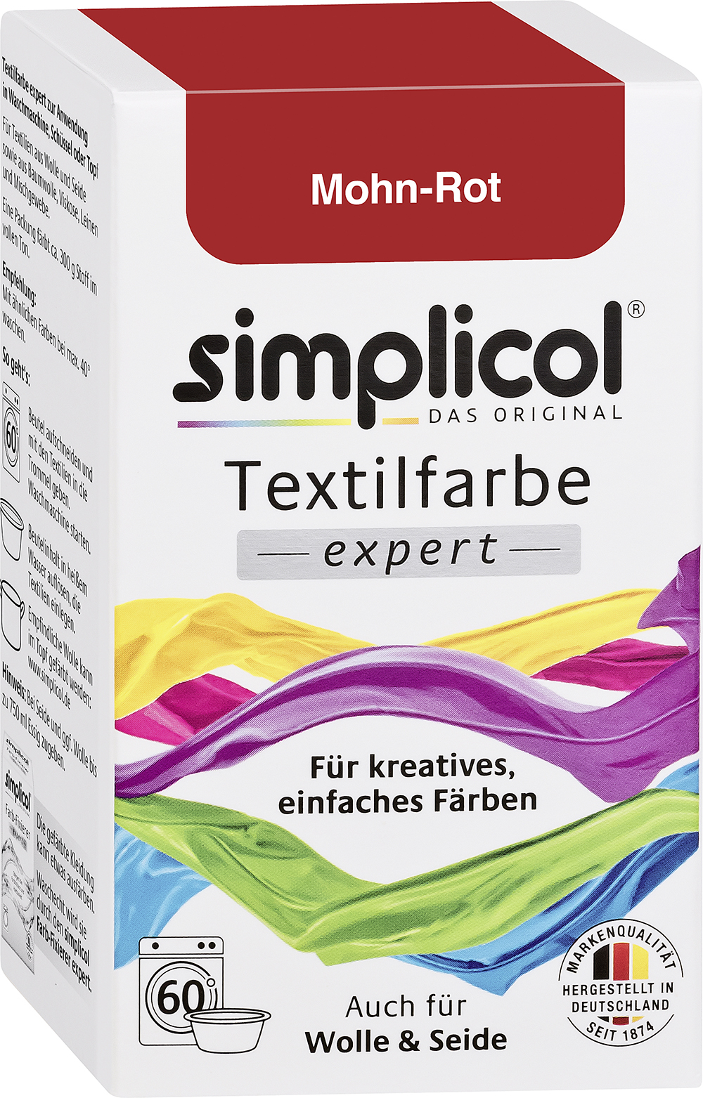 SIMPLICOL Textilfarbe Expert 150g mohnrot