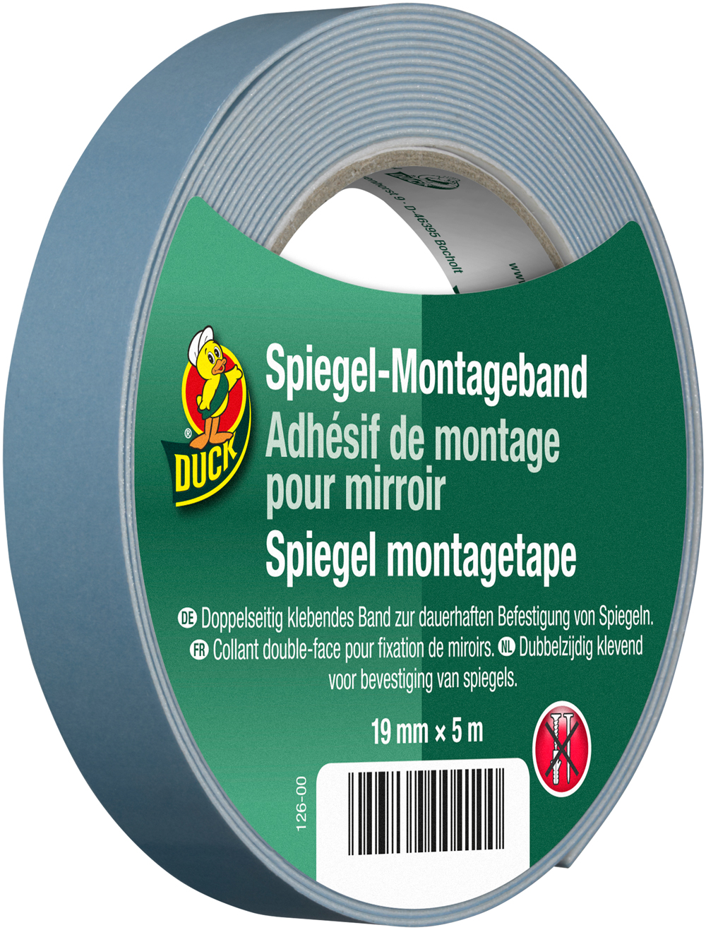 DUCK Spiegel-Montageband 19 mm x 5 m blau