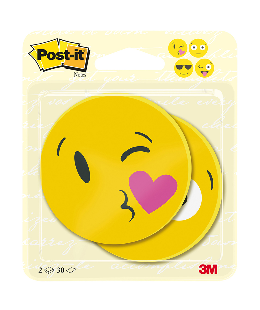 POST-IT Haftnotizen Emoji 70 x 70 mm 2 x 30 Blatt gelb