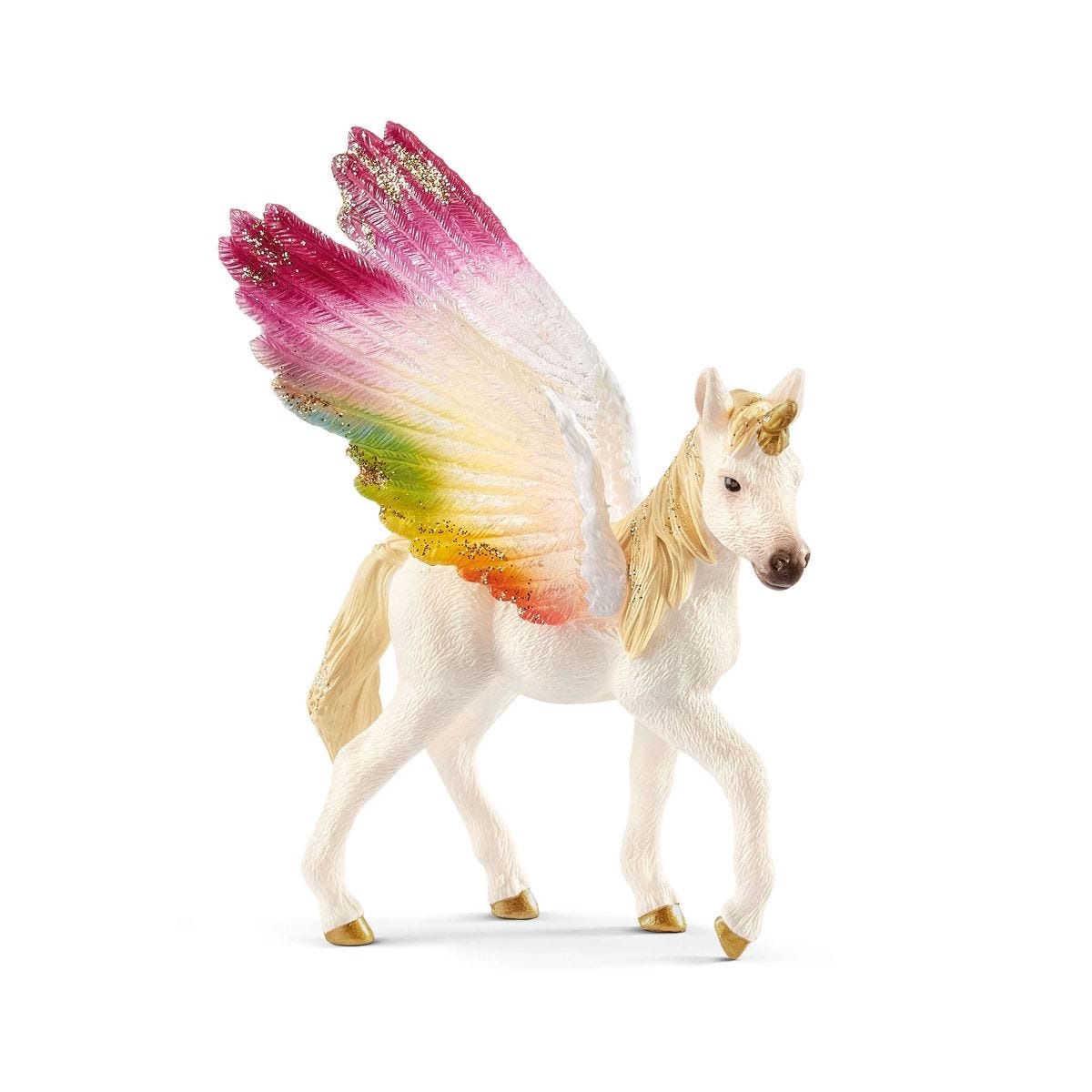 SCHLEICH® Spielfigur Geflügeltes Regenbogeneinhorn Fohlen bunt