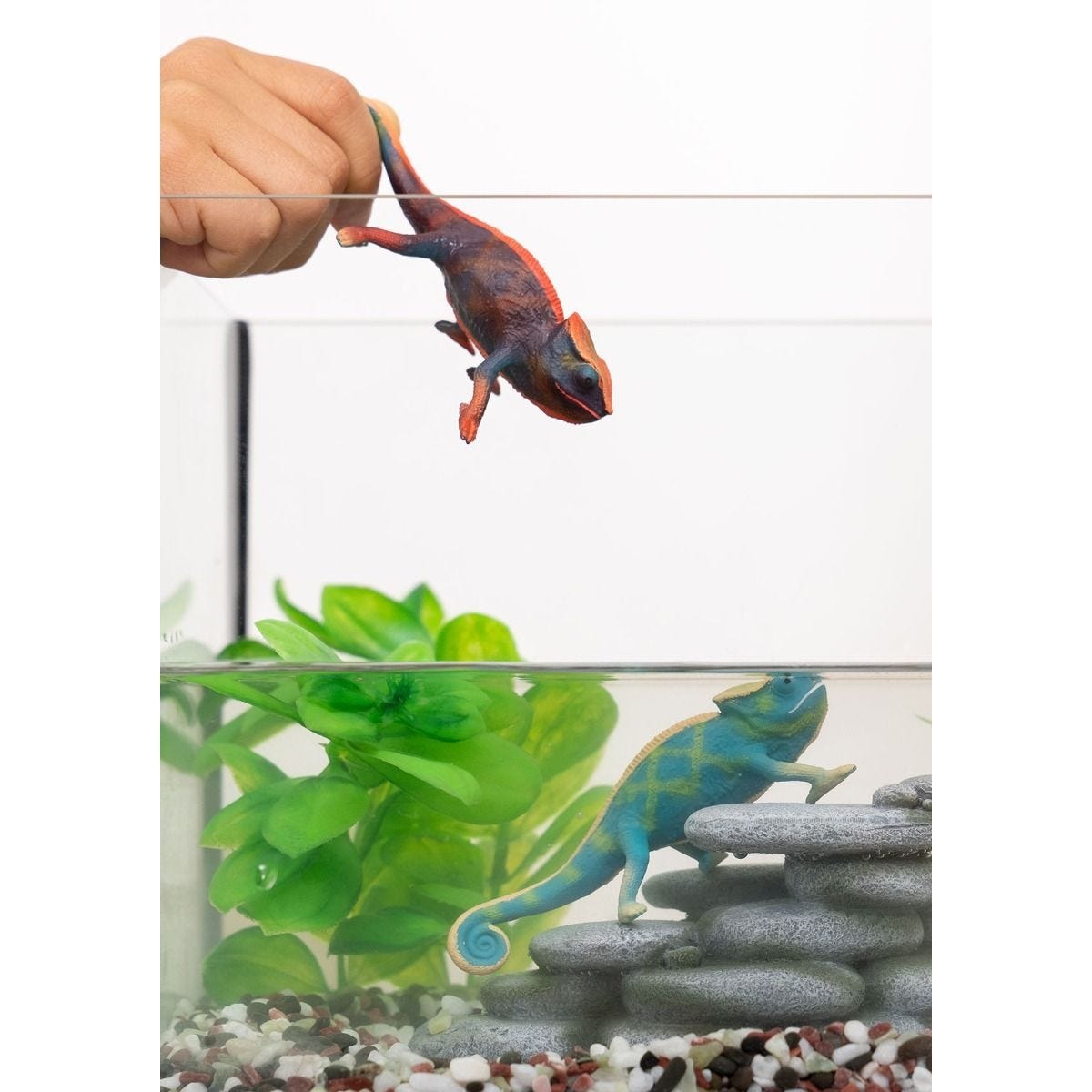 SCHLEICH 42324 – Chamäleon Im Schilf, Realistische Spielfigur Für Kleine Tierforscher