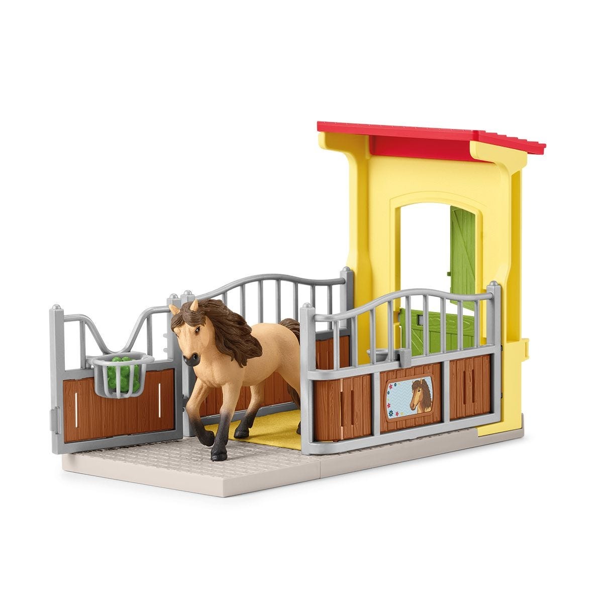 SCHLEICH® Spielfiguren-Set Ponybox mit Islandpferd Hengst bunt