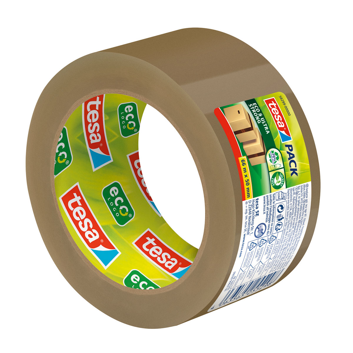 TESA Packband Eco & Ultra Strong 50 mm x 66 m braun