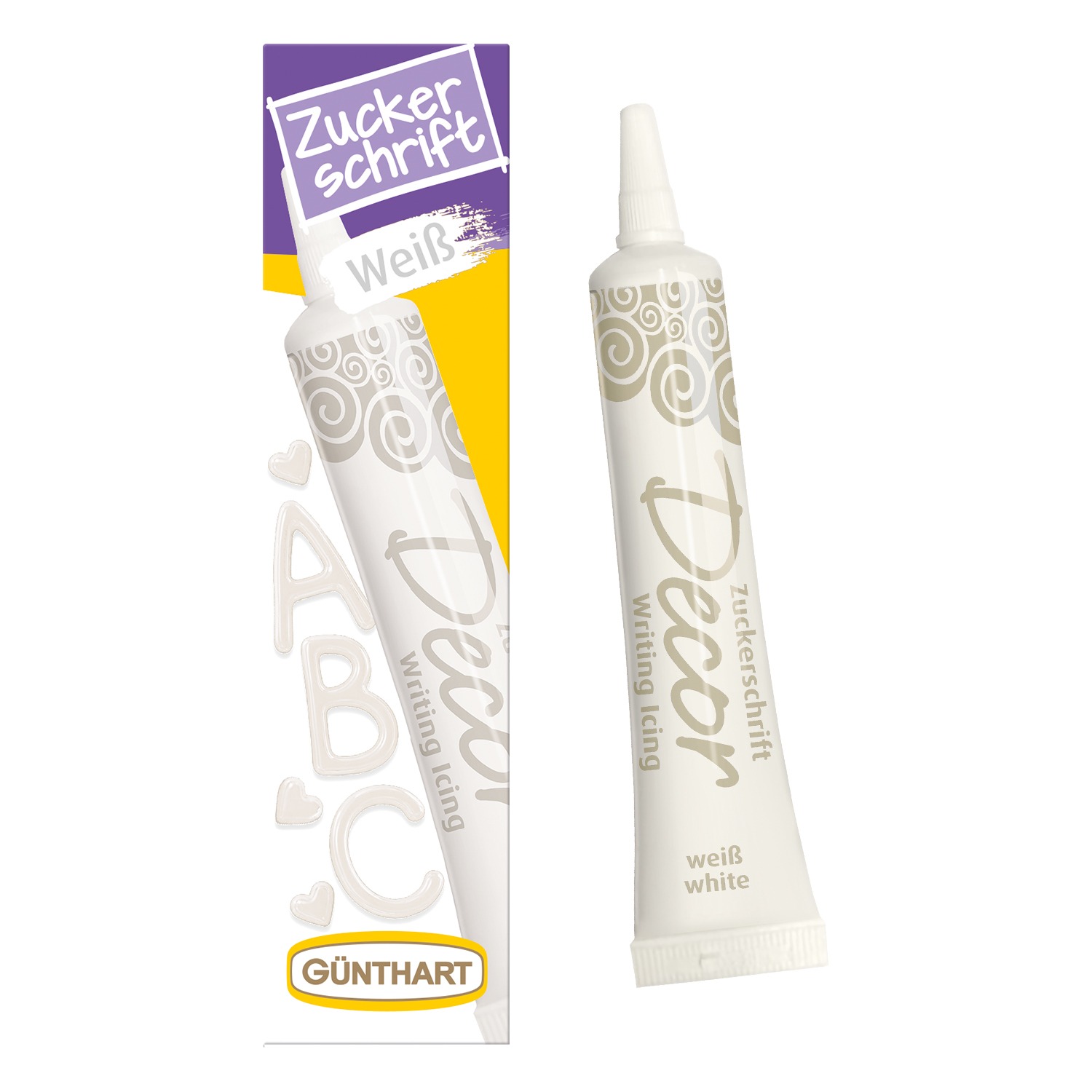 GÜNTHART Zuckerschrift Creme weiß 25g