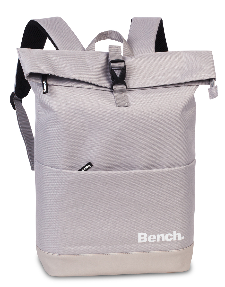 BENCH Rucksack mit Rolltop & Laptopfach 19 Liter steingrau zum Top-Preis