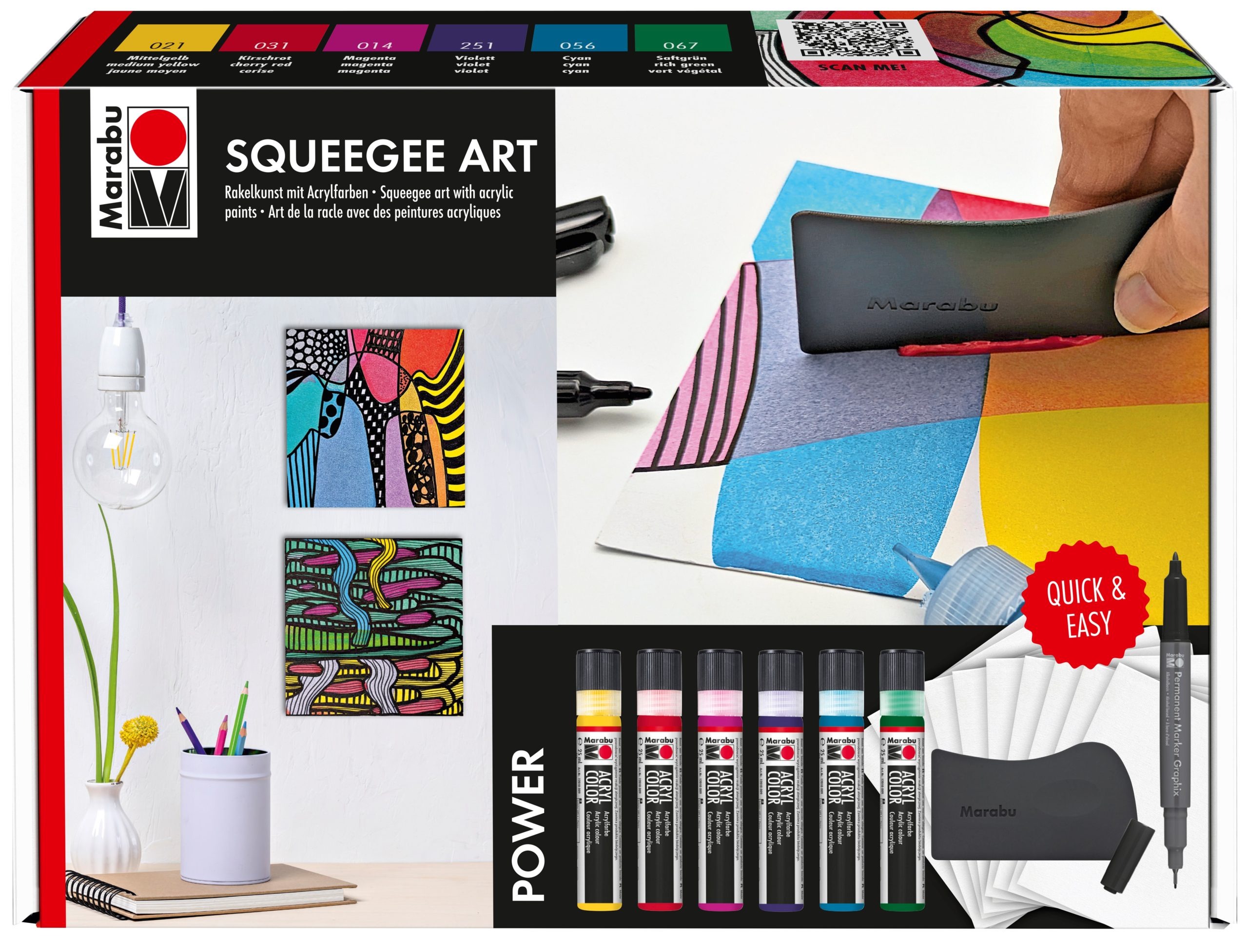 MARABU Squeegee Art Set Power