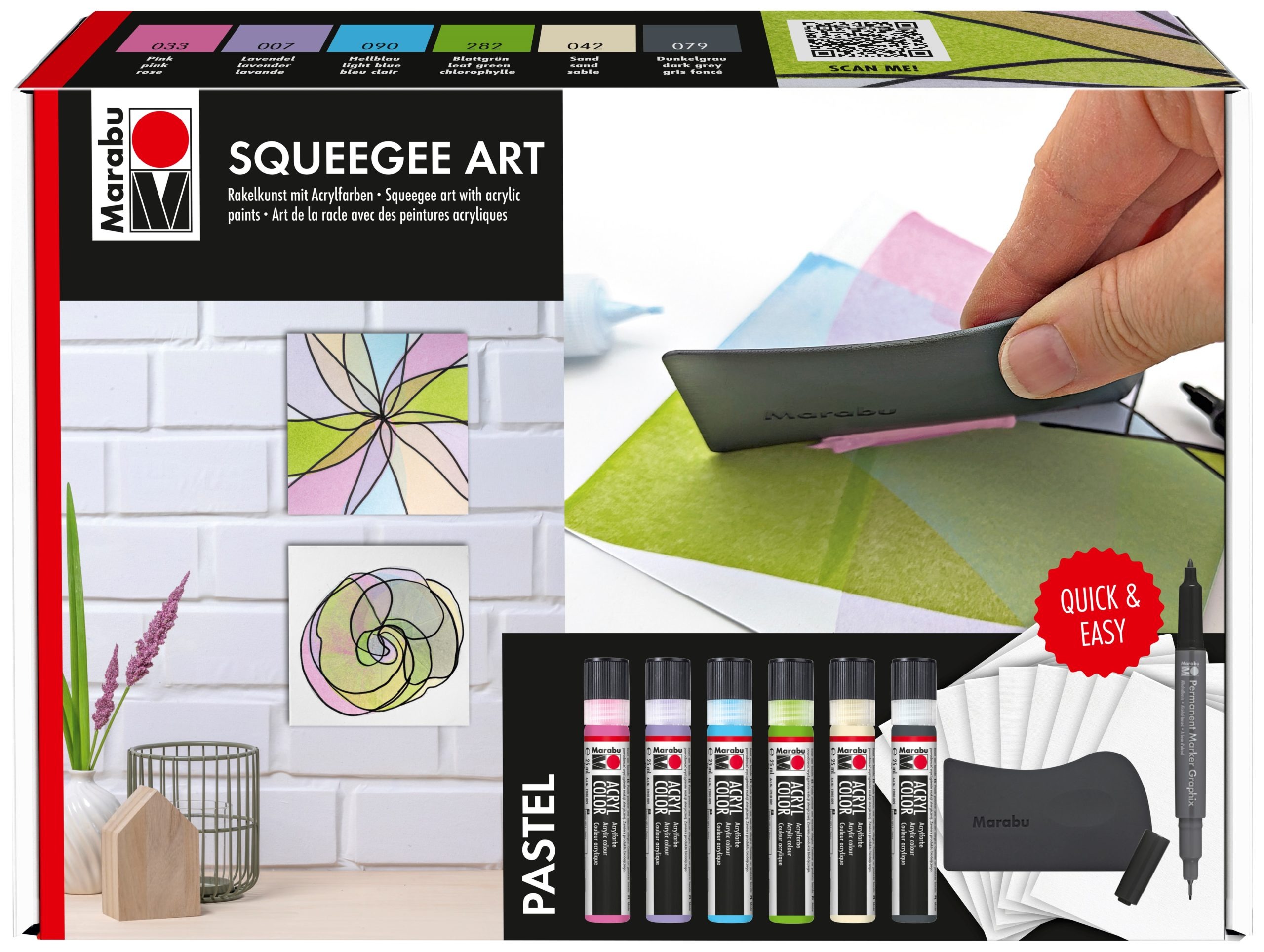 MARABU Squeegee Art Set Pastel 