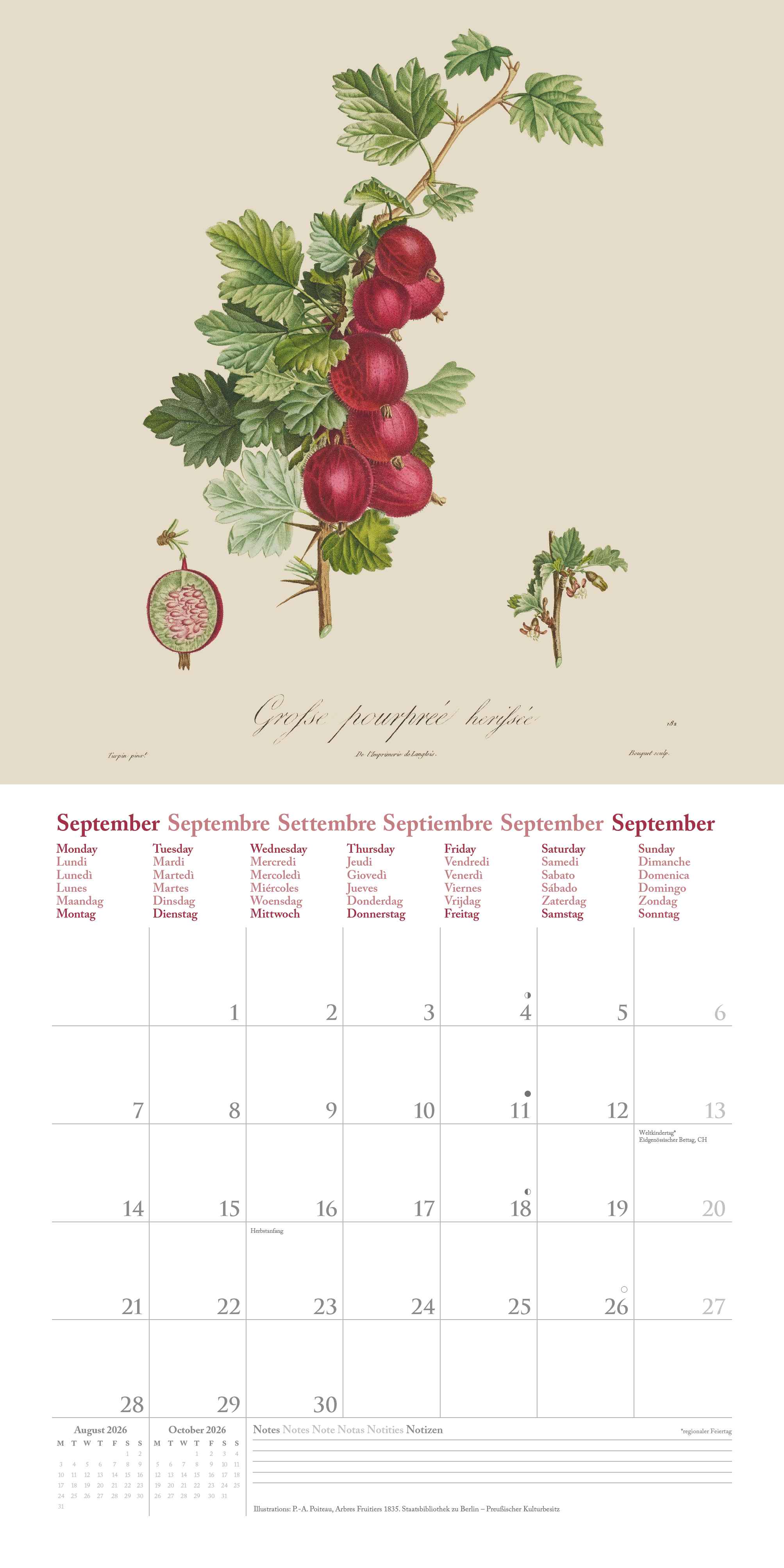 Fruits 2026 Brosch Renkalender Mit Abbildungen Alter 07 Pl 