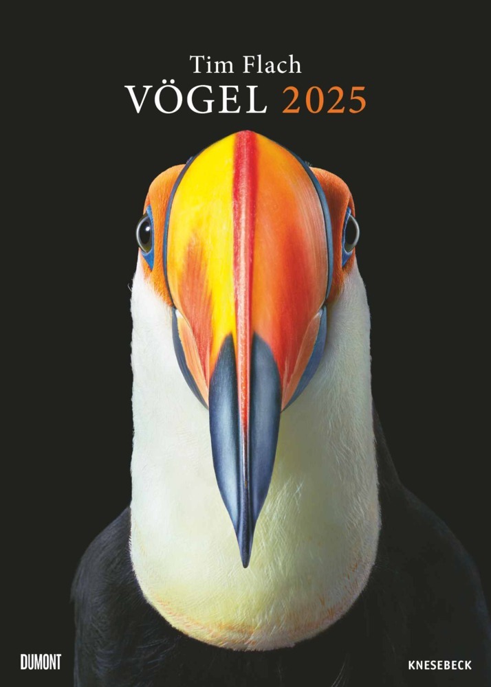 DUMONT - Tim Flach: Vögel 2025, 50x70cm, Posterkalender mit diversen Vogelarten in faszinierenden Nahaufnahmen, fotografiert von einem der weltbesten Tierfotografen Tim Flach, deutsches Kale