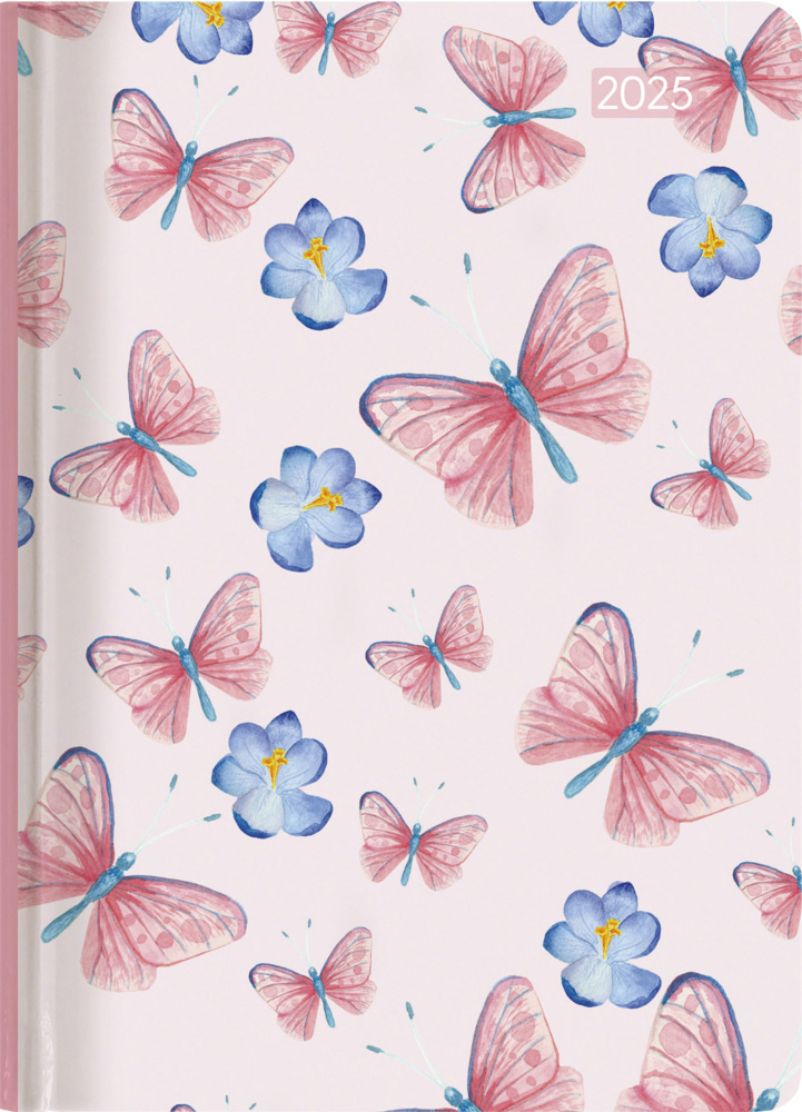 Ladytimer Grande Pastel Butterflies A5 2025 128 Seiten bunt