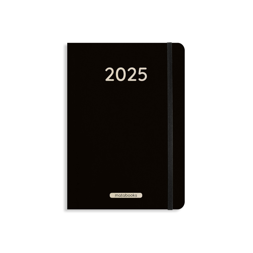 matabooks - A5 Kalender Samaya 2025 Farbe: Black (DE/EN)