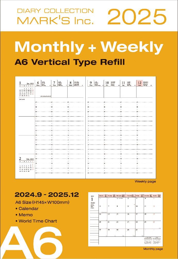 MARK´S 2024/2025, A6 Vertical Type Refill