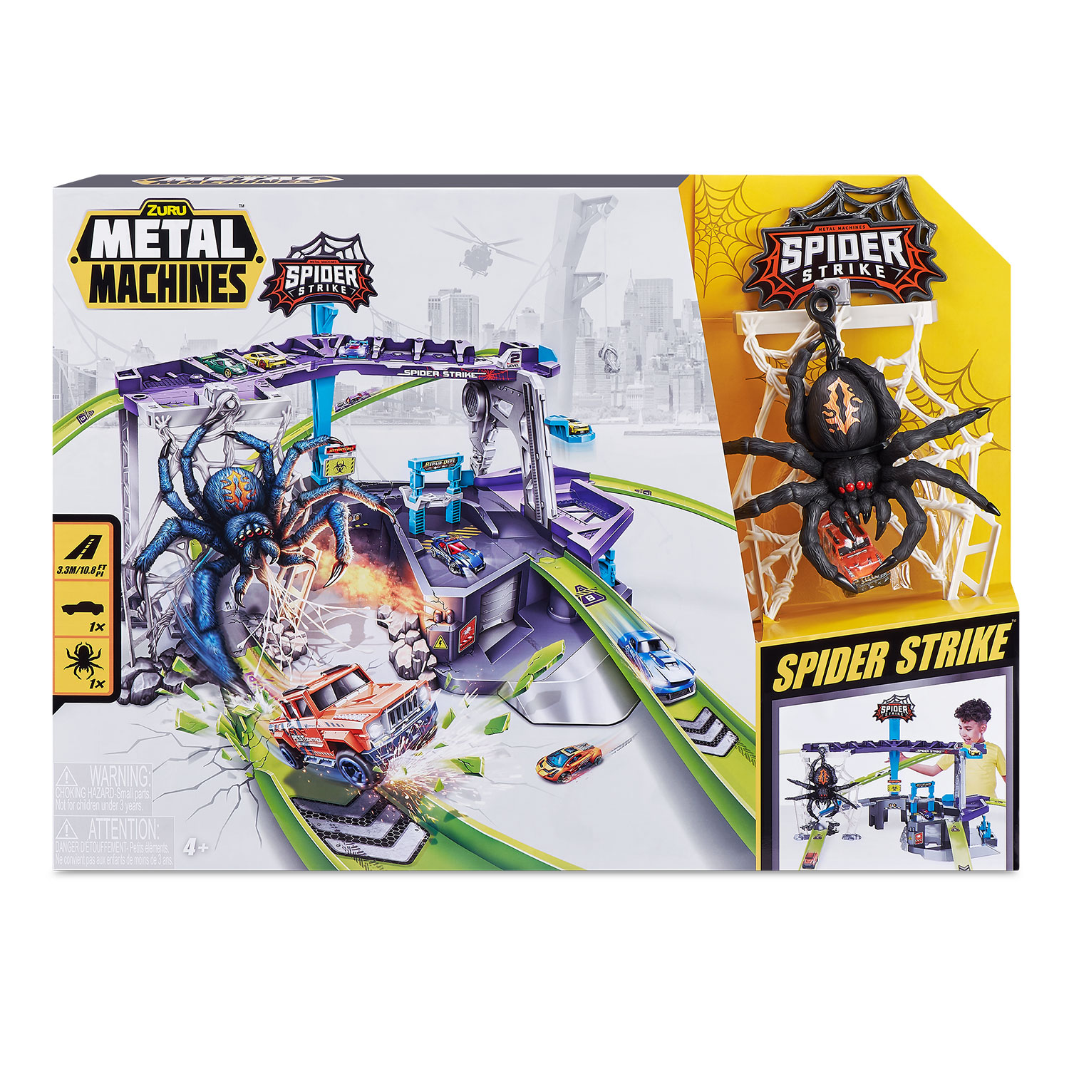 ZURU Metal Machines Spielset Garage Spinnenangriff bunt