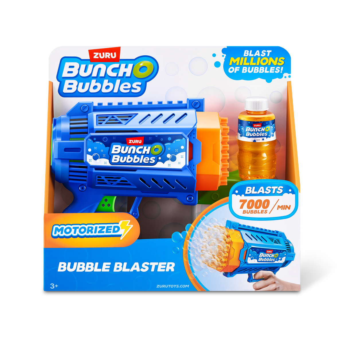 Bunch O Bubbles Seifenblasen-Blaster medium inkl. 125 ml Seifenblasenlösung blau/orange