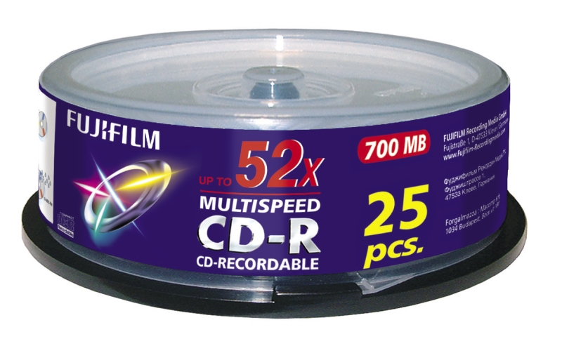 FUJI CD-R 700 MB 52x Multispeed Spindel 25 Stück
