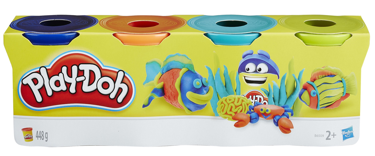 PLAY-DOH Spielknete 4 Stück verschiedene Farben