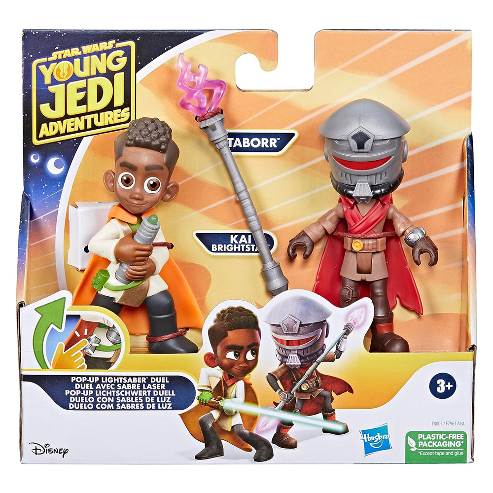 HASBRO Star Wars Pop-Up Lichtschwert Duell Kai Brightstar & Taborr 10 cm bunt