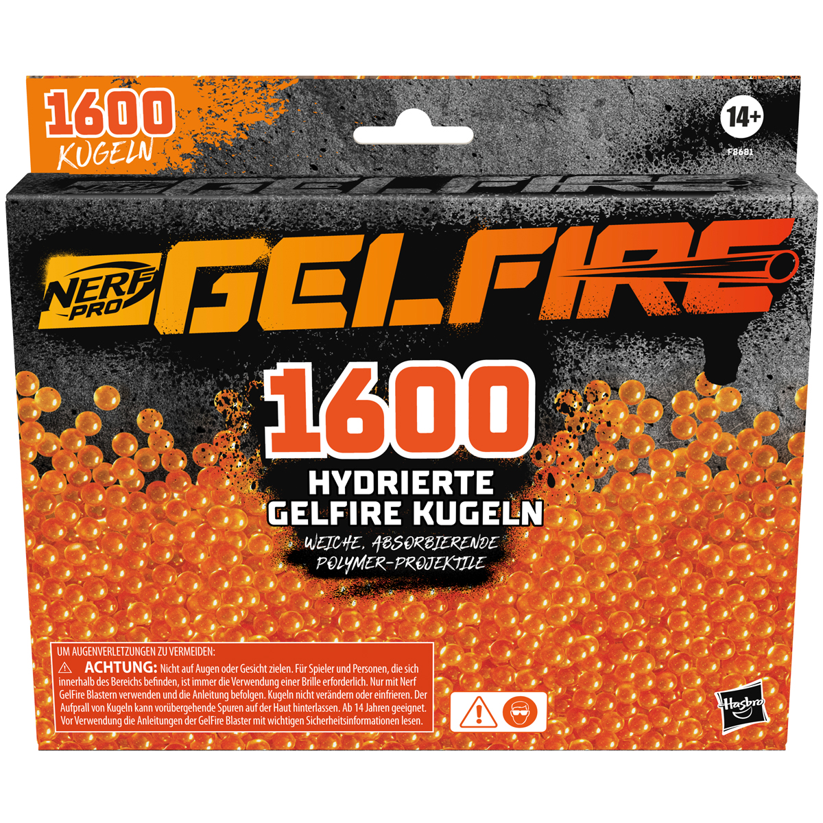 HASBRO Nerf Pro Nachfüllpack für Gelblaster Gelfire 1.600 Polymer-Projektile