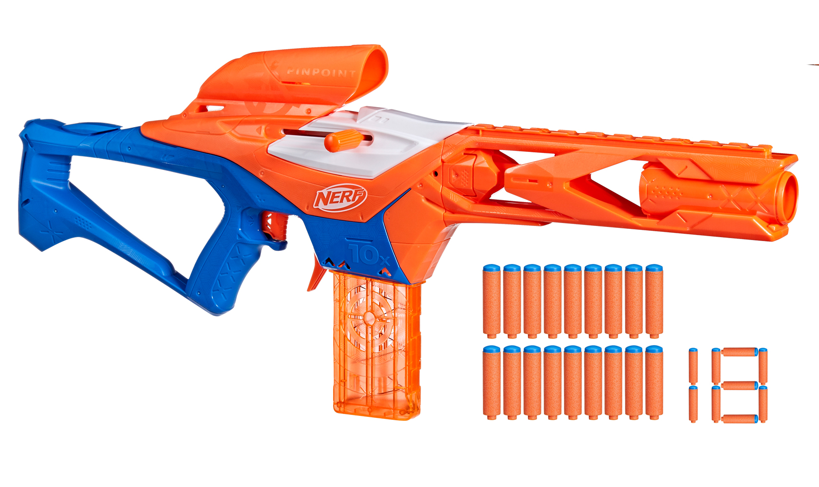 NERF N Series Pinpoint Blaster inkl. 18 Darts blau/orange