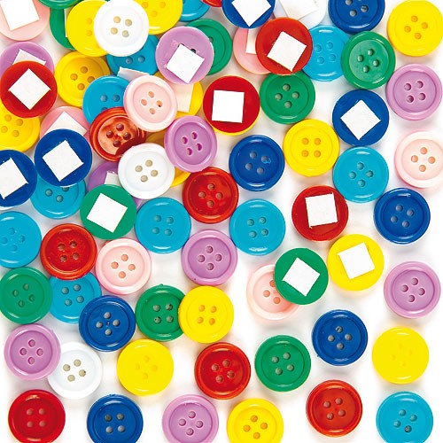 BAKER ROSS Knöpfe-Set selbstklebend 200 Stück mehrere Farben