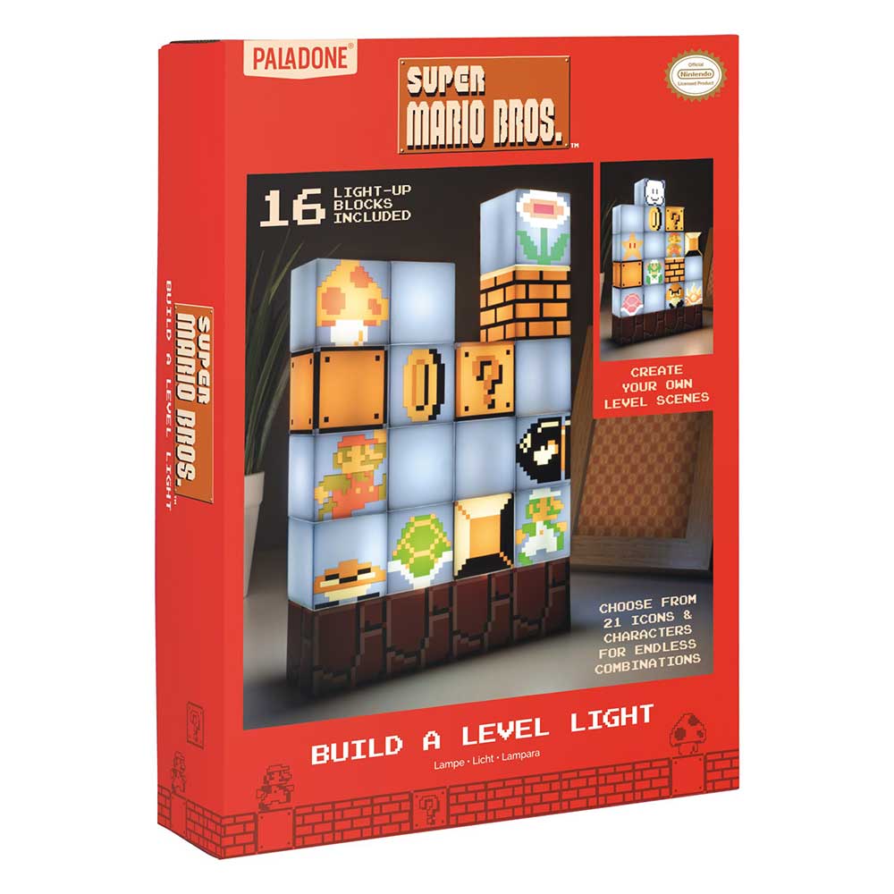 Leuchte zum Sebstgestalten Super Mario Build a Level Light bunt