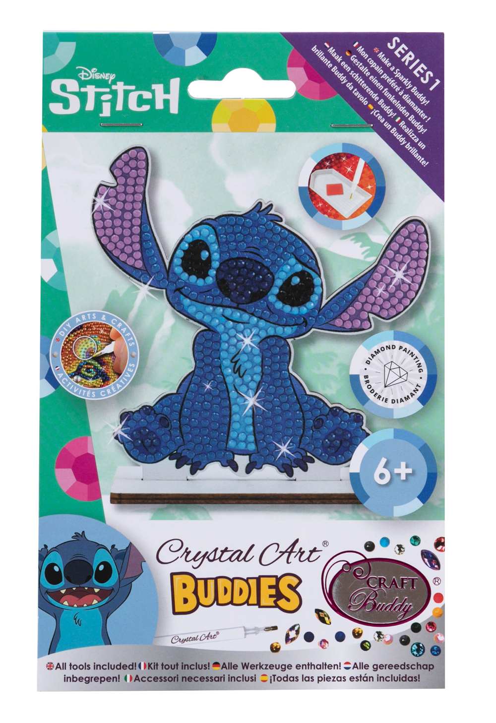 CRYSTAL ART Buddies Stitch blau