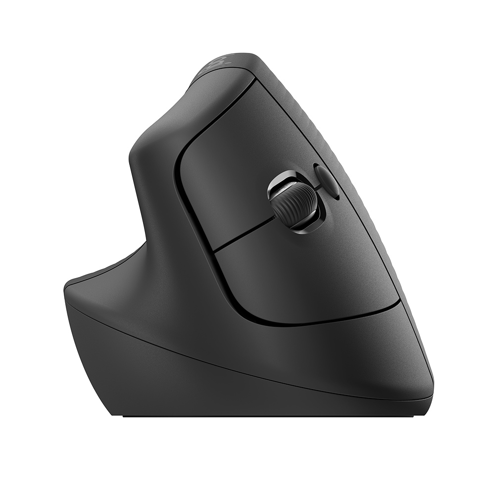 Logitech Maus Lift Ergo Maus links grau/schwarz