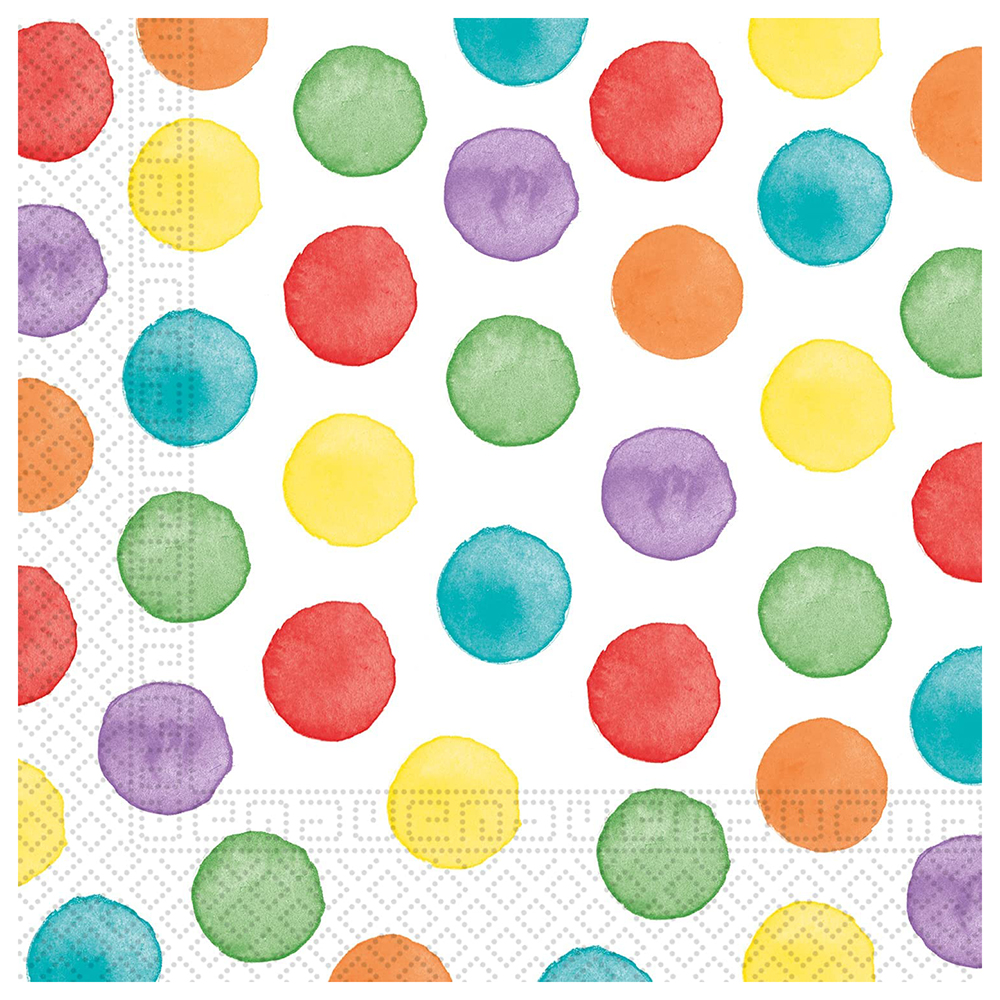 PROCOS Servietten Multiwater Dots 33 x 33 cm 20 Stück bunt