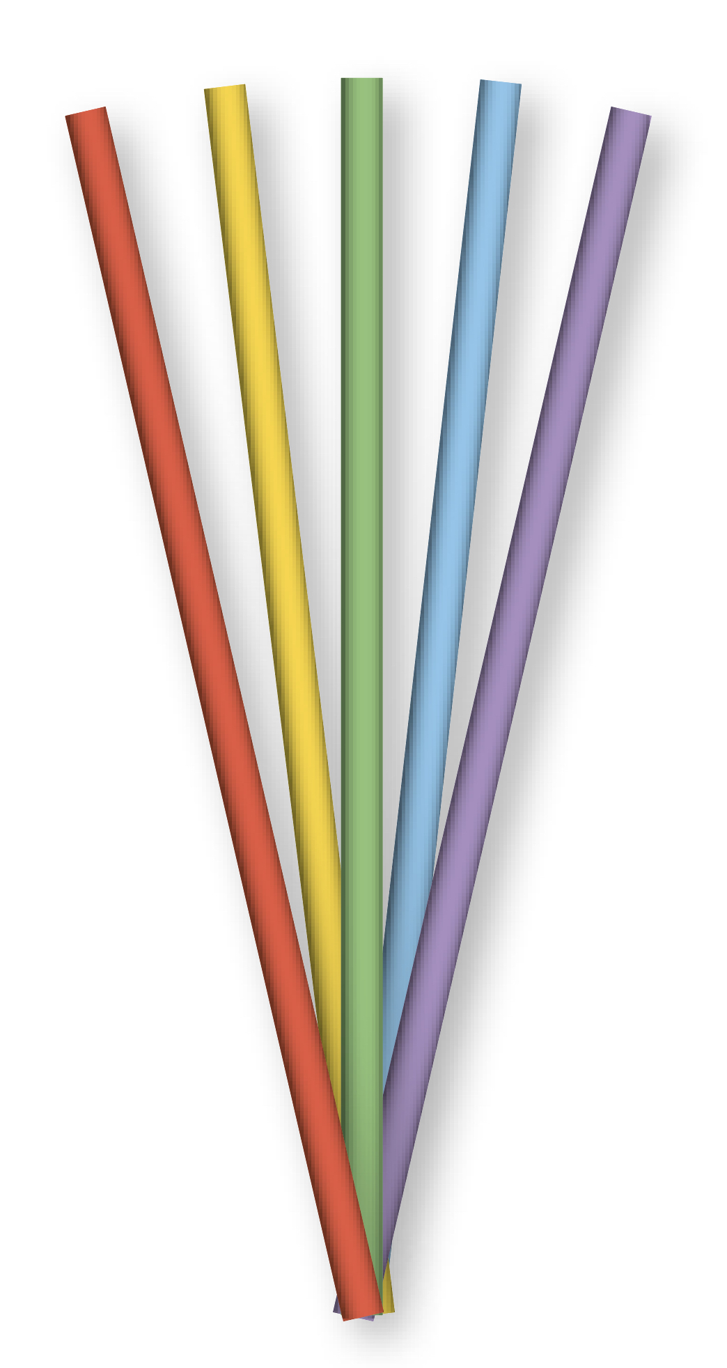 Papiertrinkhalme 19 cm 50 Stück mehrere Farben