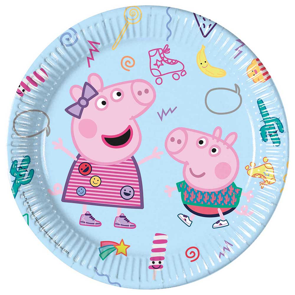 Pappteller Peppa Pig Messy Play 23 cm 8 Stück bunt