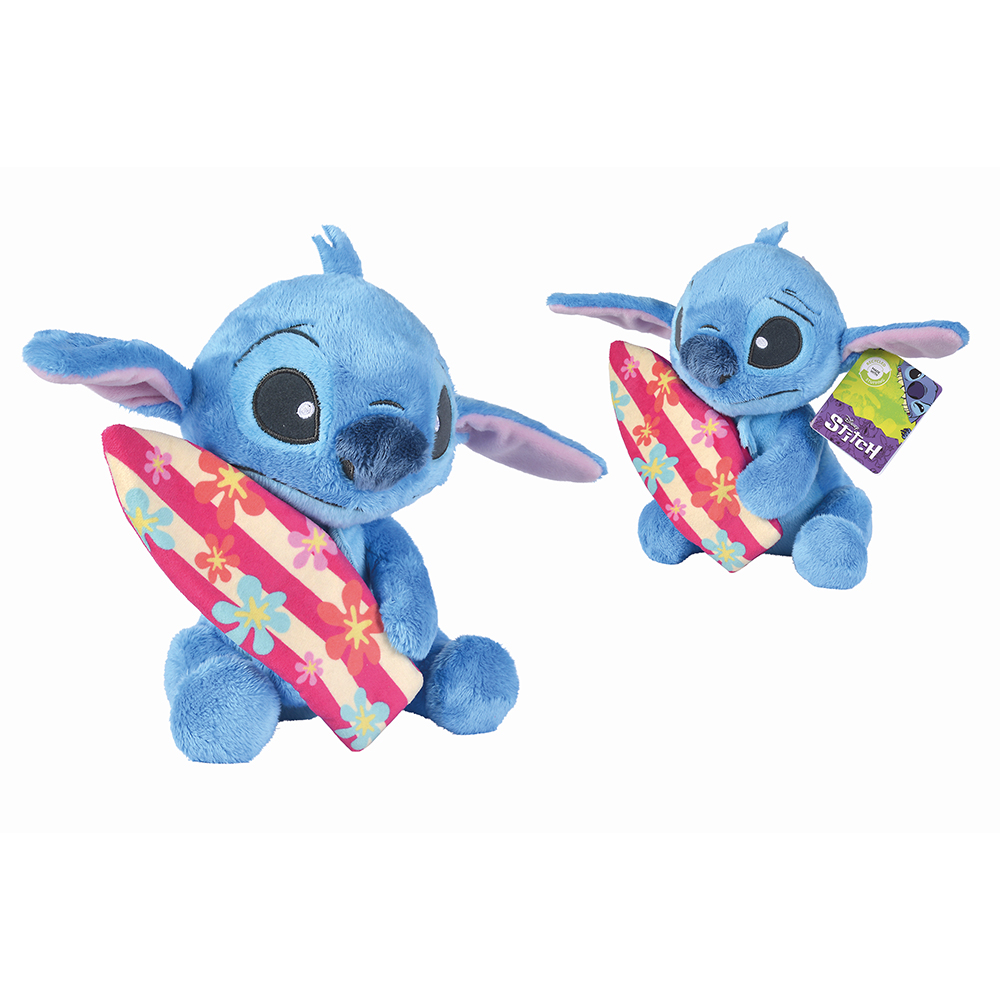 Stitch mit Surfboard 25 cm 1 Stück blau