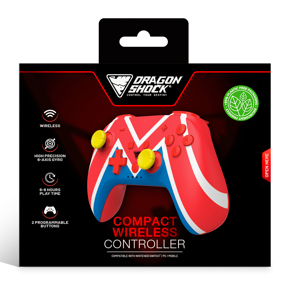 DRAGONSHOCK Gaming Controller Wireless für Nintendo Switch/PC/Mobile bunt