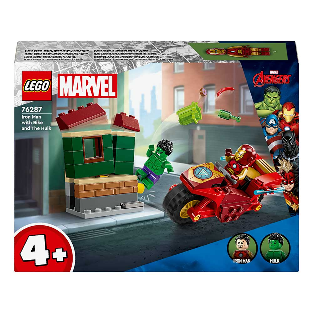 LEGO® MARVEL Iron Man mit Bike und der Hulk 68 Teile 76287