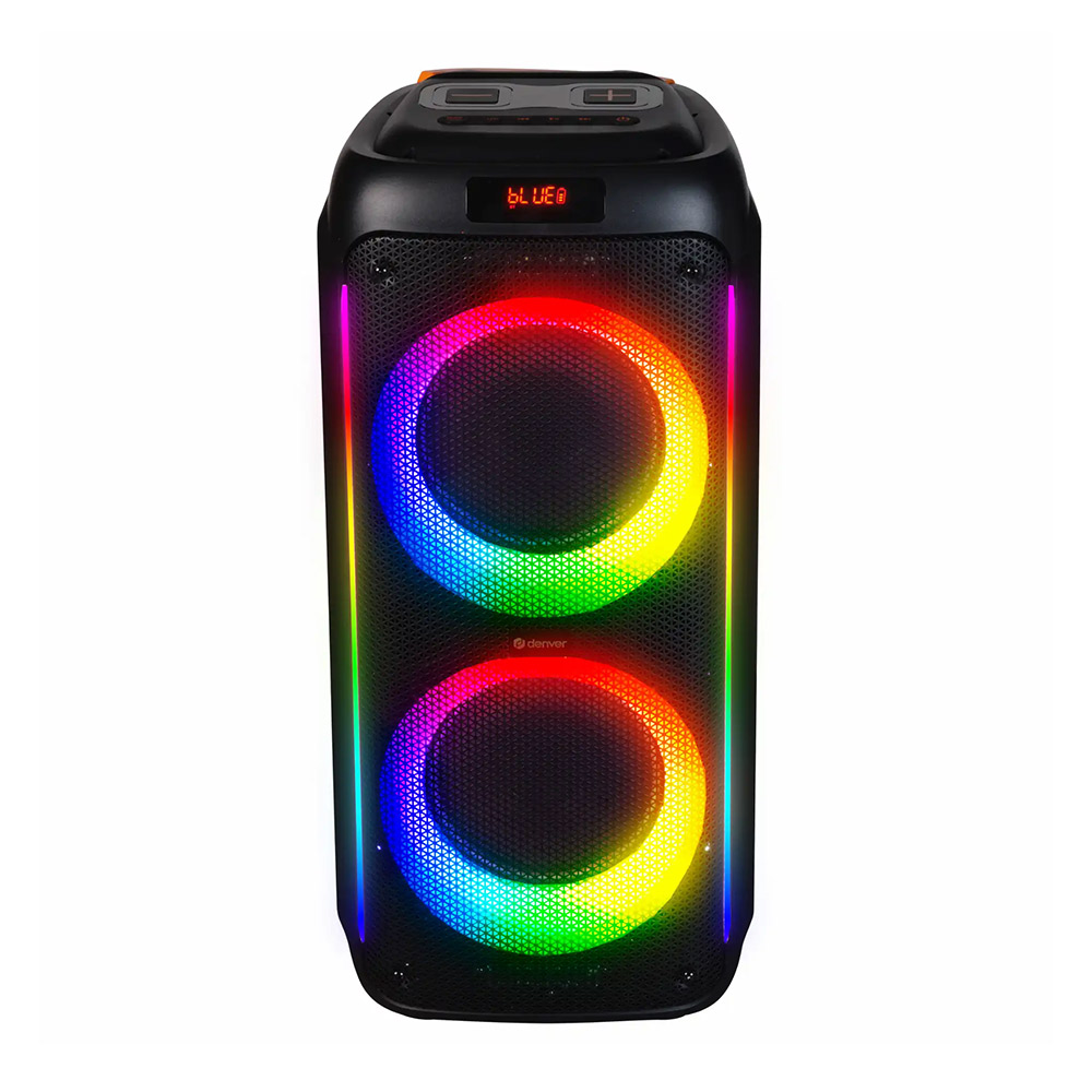 DENVER Partylautsprecher BPS-458 mit RGB-Beleuchtung 1000 W Bluetooth schwarz