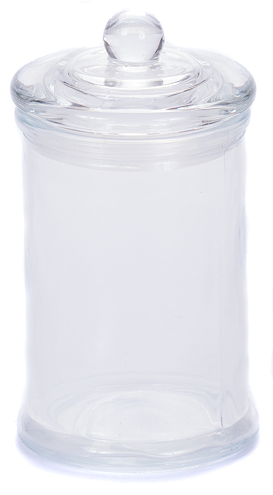 Vorratsglas mit Deckel ø 8 cm Höhe 14,5 cm transparent