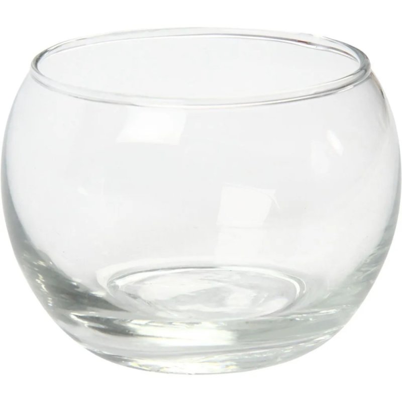 Kerzenglas in Kugelform Ø 8 cm transparent