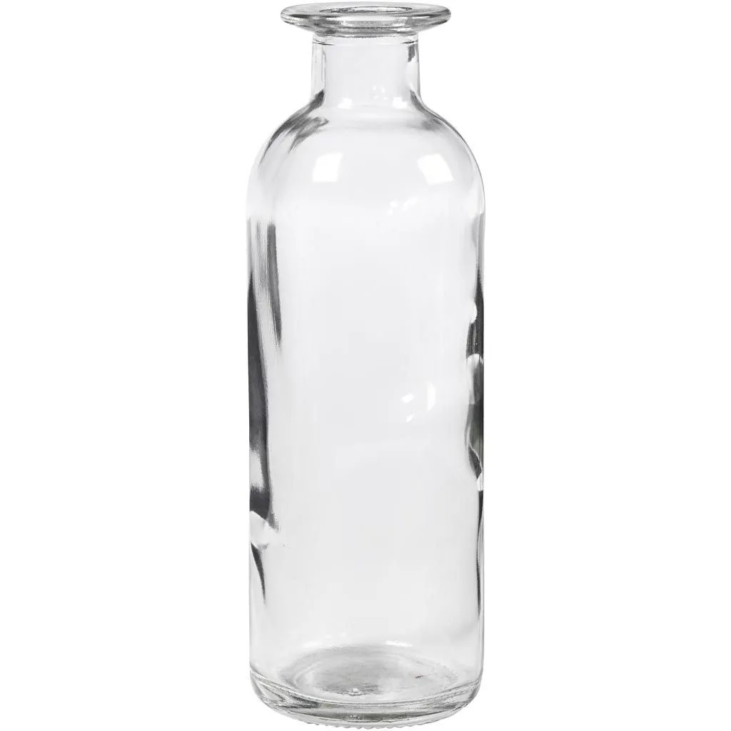 Glasflasche aus Klarglas 16 cm 235 ml transparent
