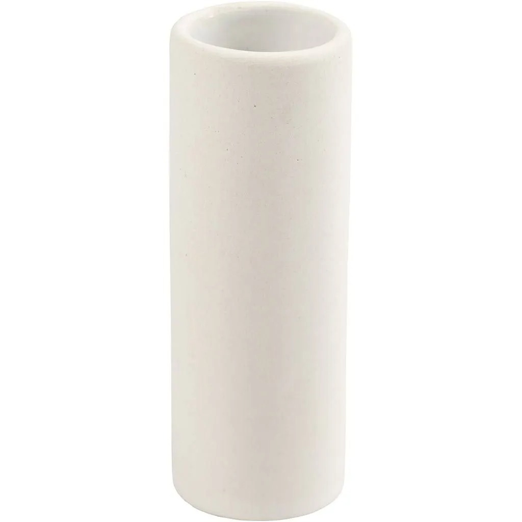 Vase aus Terracotta 11 cm weiß