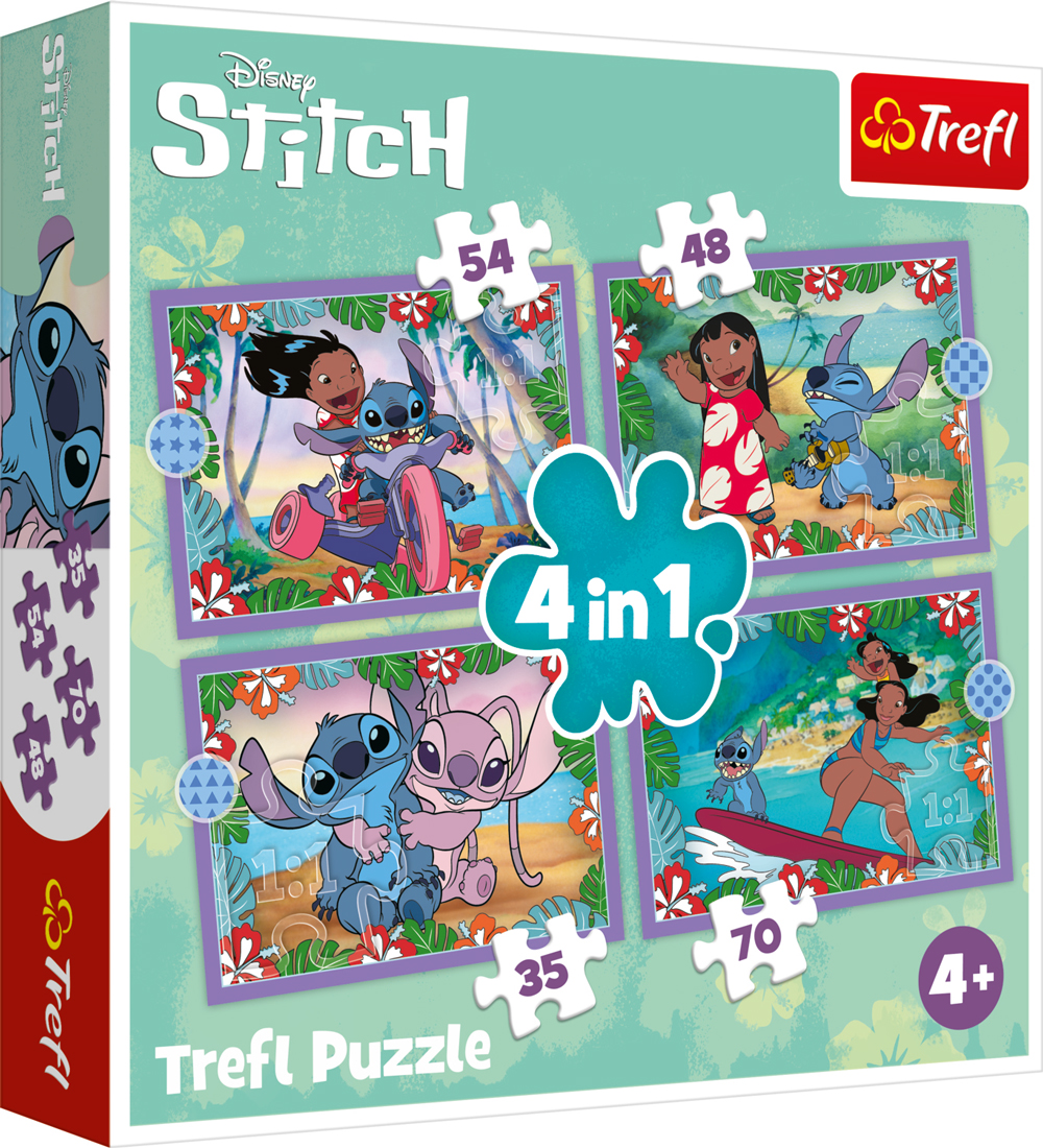 TREFL Lilo & Stitchs verrückter Tag 4 in 1 bunt