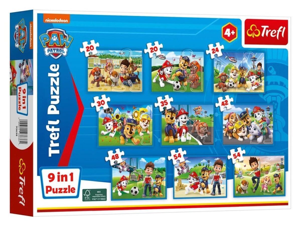 TREFL Puzzle 9in1 Paw Patrol