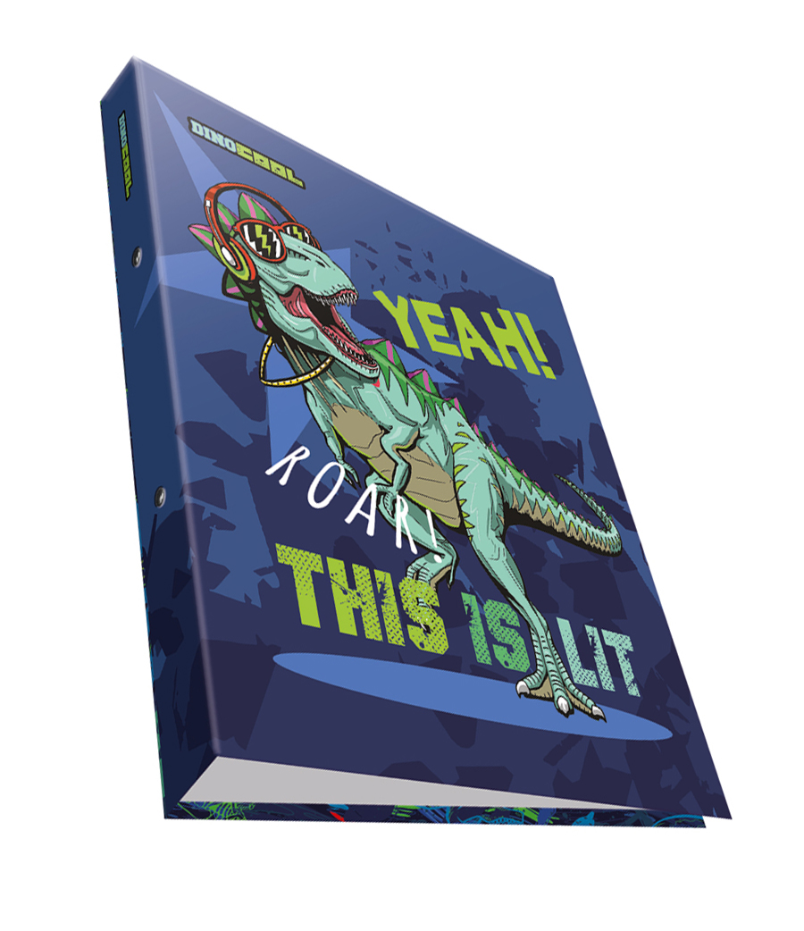 Buchcover mit einem Dinosaurier in Sonnenbrille. Text: 'Yeah! Roar! This is lit'.
