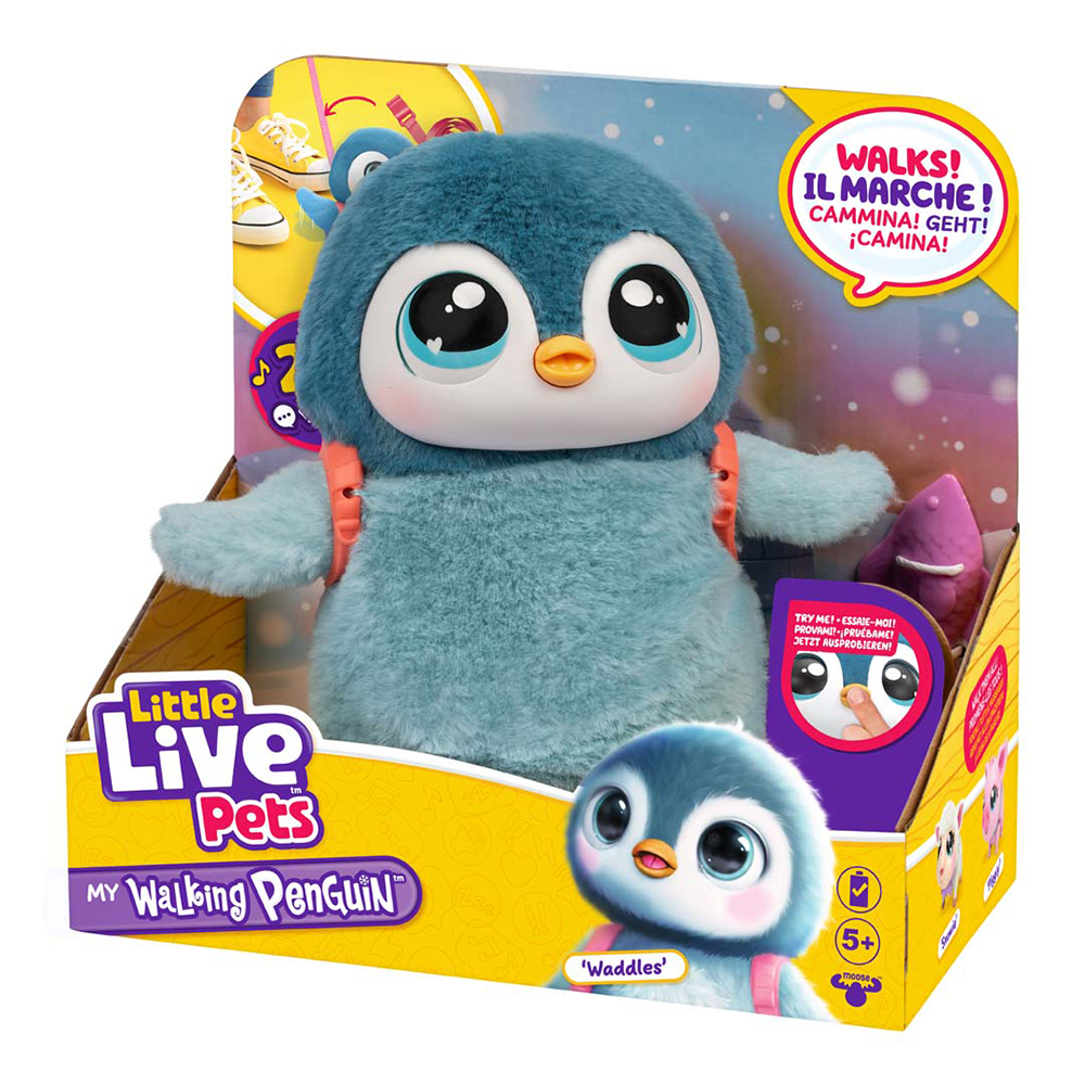 MOOSE TOYS Little Live Pets: Mein interaktiver Plüsch-Pinguin Waddles