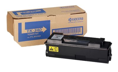 Toner Kit in schwarzer Farbe. Verpackung in braunem Karton mit blauer Beschriftung.