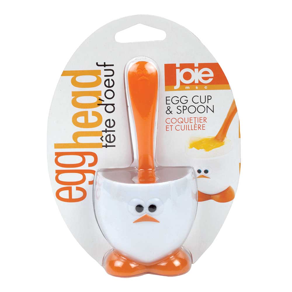 JOIE Eierbecher Egghead plus Löffel orange