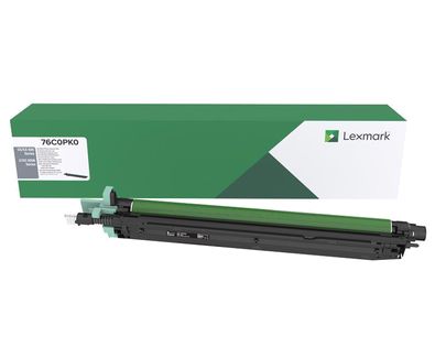 Schwarzer Toner für Lexmark Drucker. Verpackung in grün-weißer Box. Toner hat eine grüne Spitze.