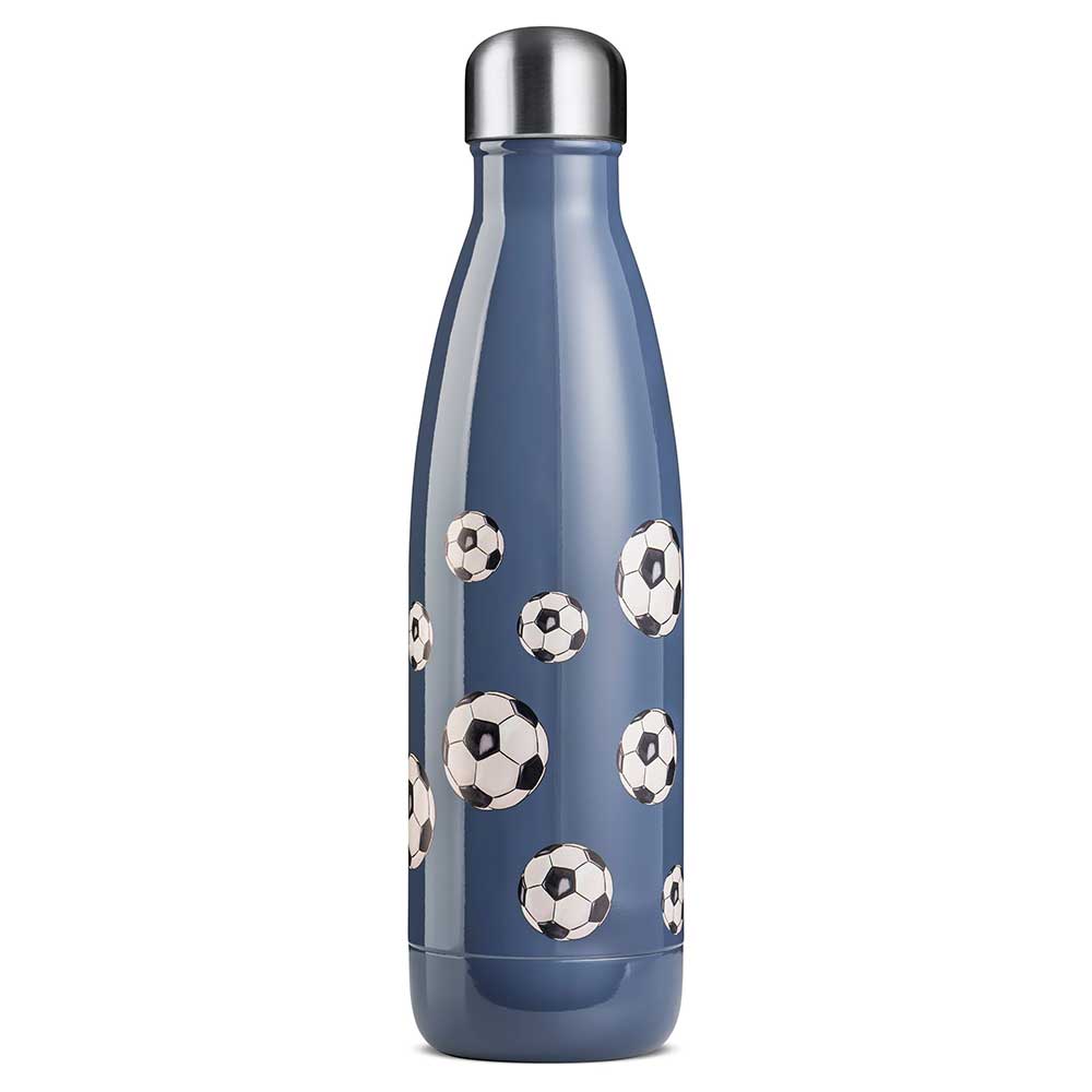 Thermosflasche Fußball aus Edelstahl 500 ml blau