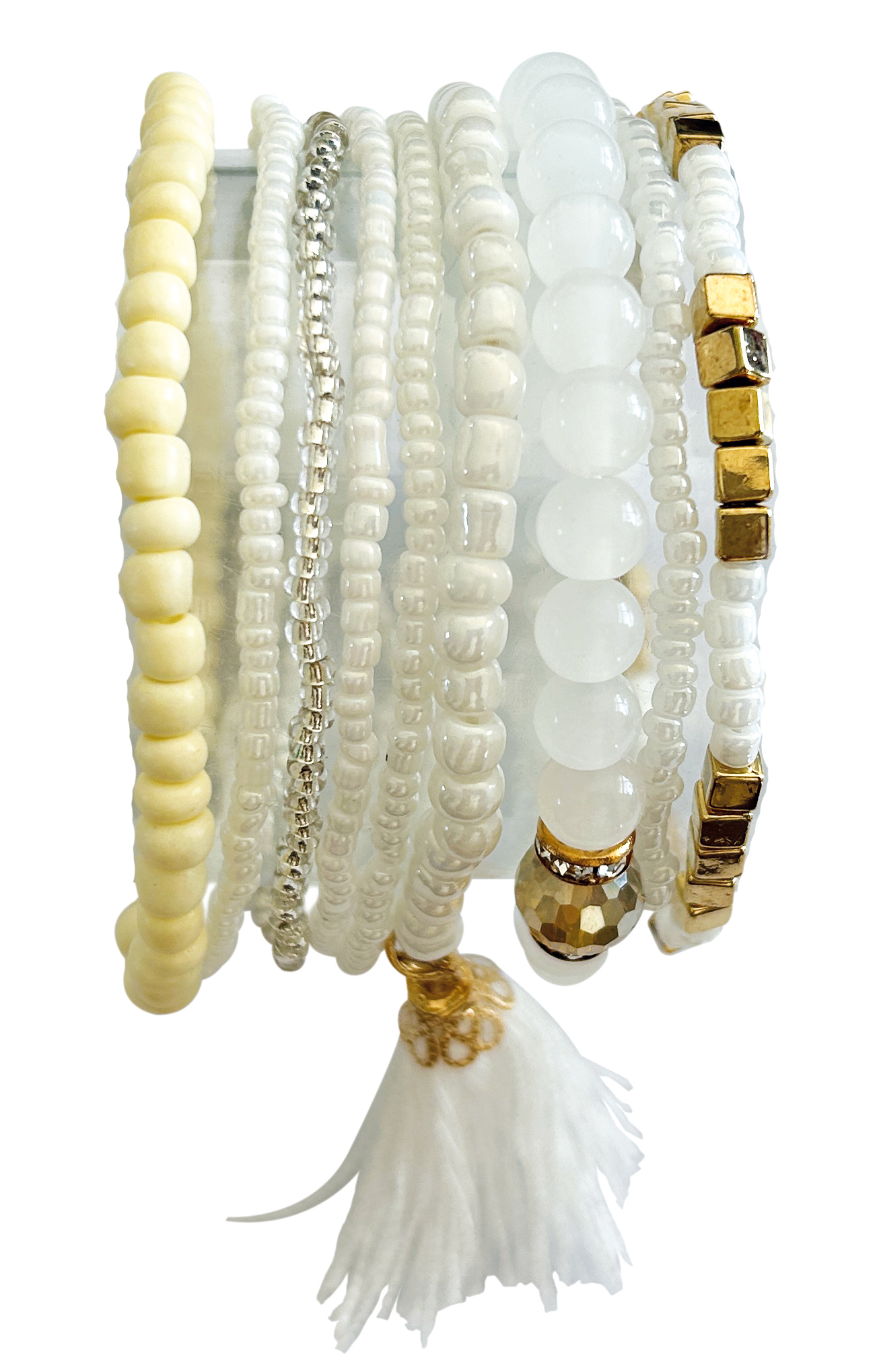 GLOREX Armband-Set weiß