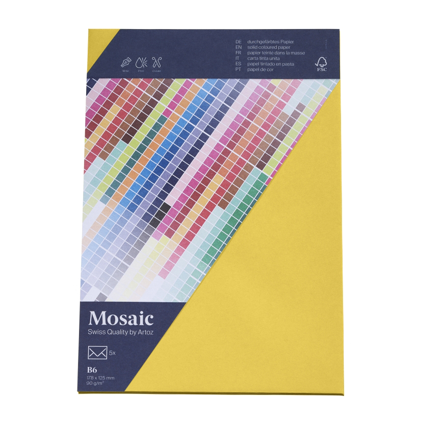 ARTOZ Mosaic Kuverts B6 5 Stück gelb