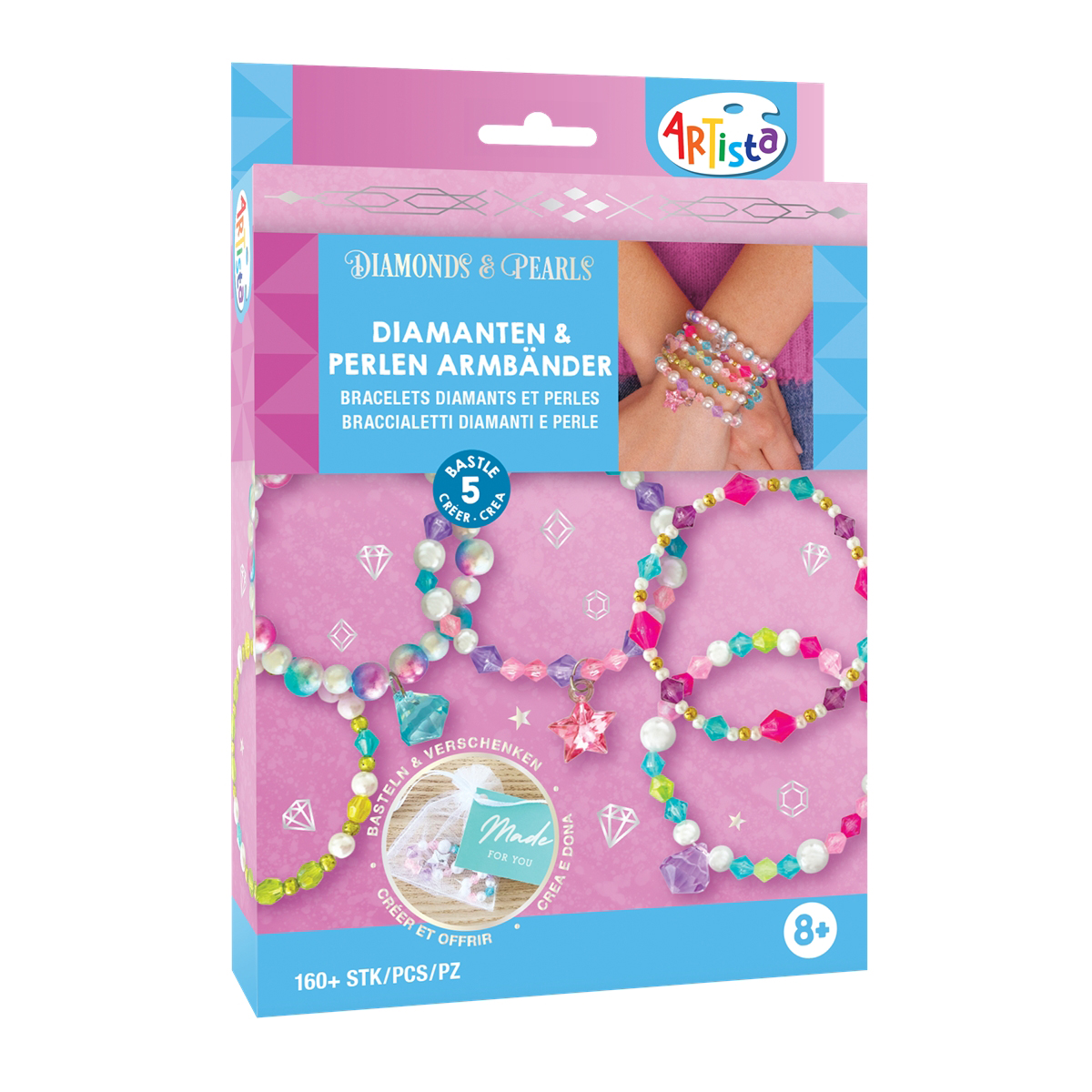 ARTISTA Bastel-Set Diamanten & Perlen Armbänder